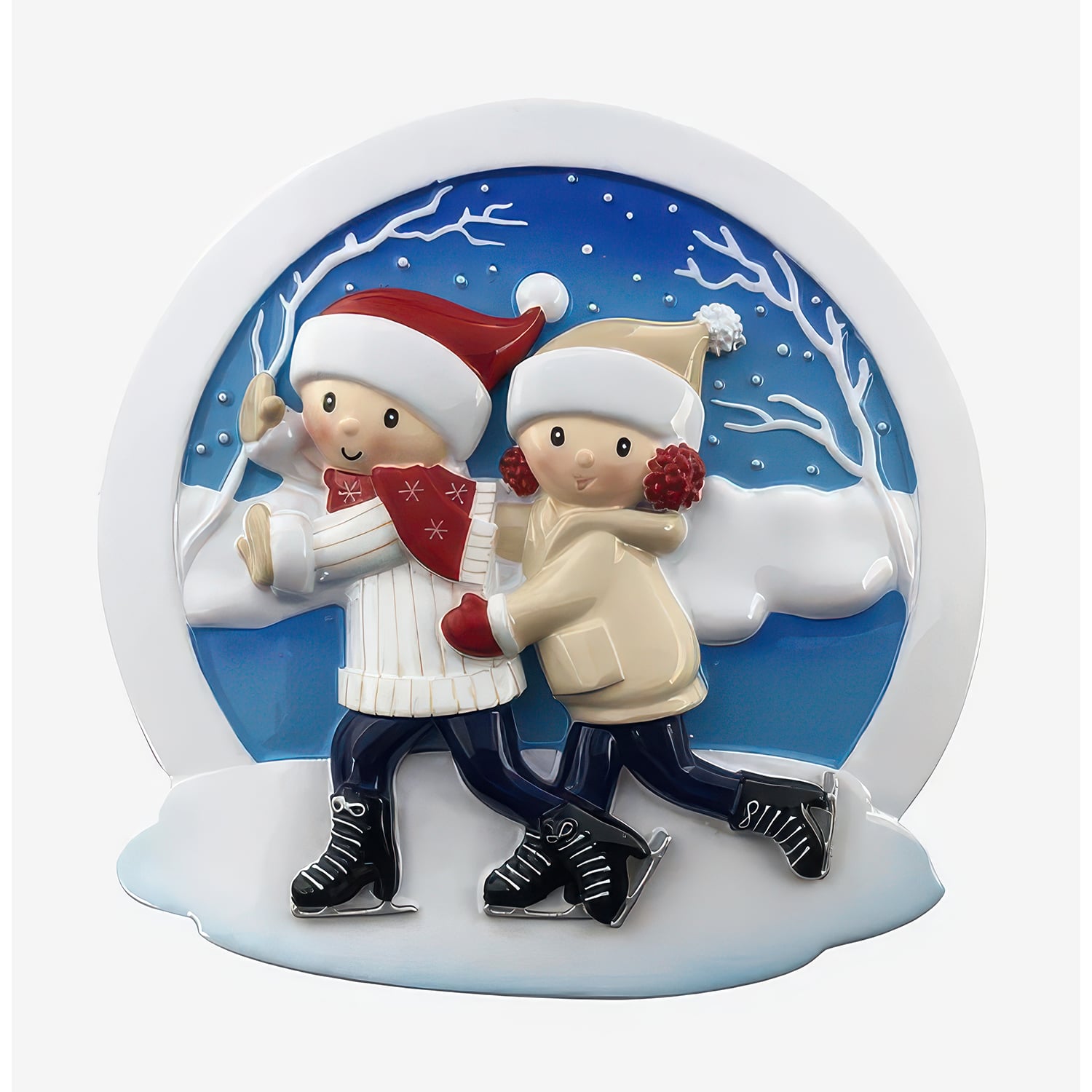 Ice Skating Family Ornament Family of Two