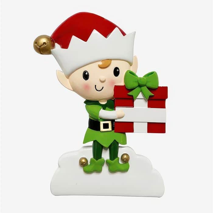 Little Elf Christmas Ornament Personalized Candy Cane Gift
