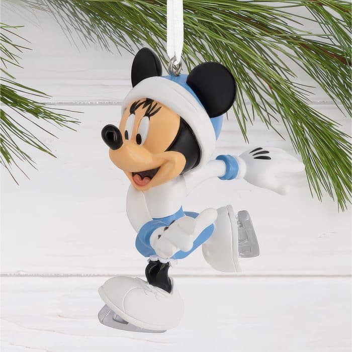Minnie Mouse Ice Skating Ornament Glam Shot