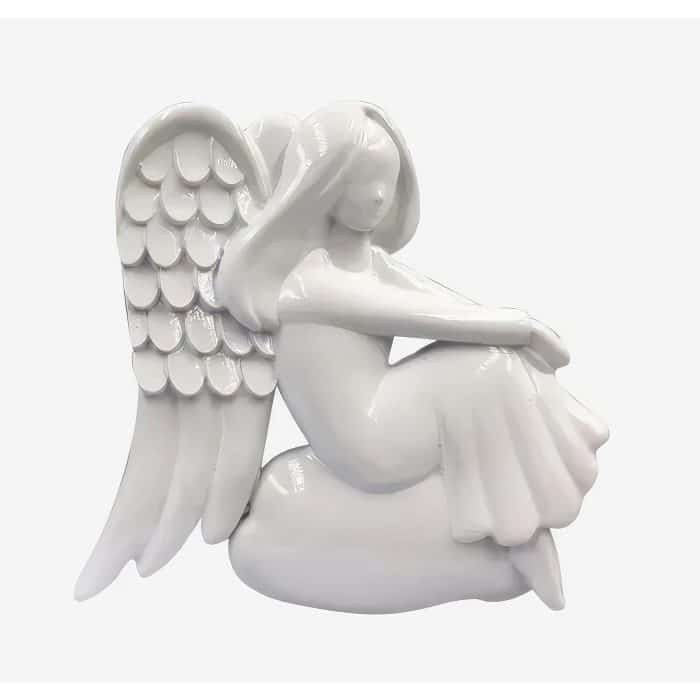 Modern Sitting Angel Ornament Personalize