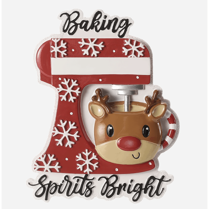 Reindeer Christmas Mixer Ornament Personalize
