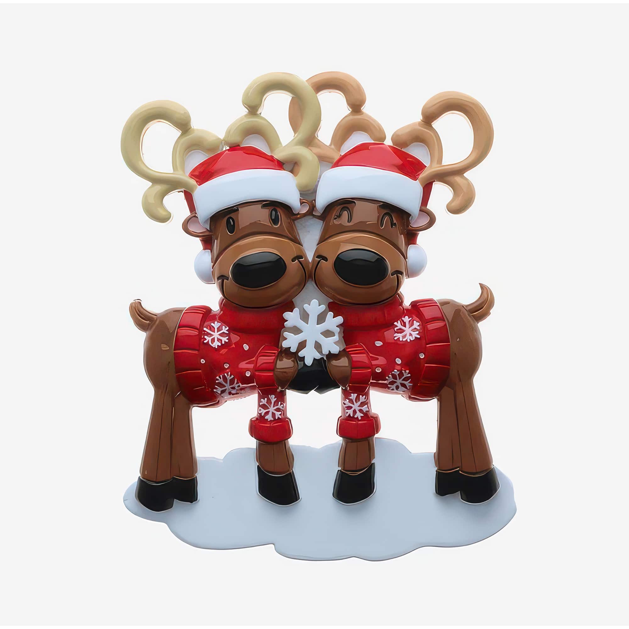 Reindeer Family Ornament Personalized Two