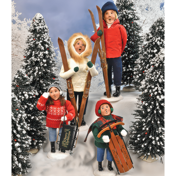 Skiing Sledding Family Byers Choice Ltd