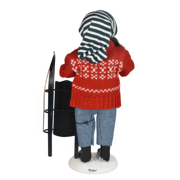 Skiing Sledding Family Byers Choice Ltd Girl Back