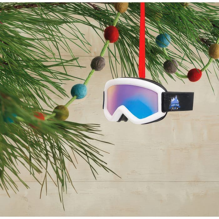 Slope Star Ski Goggles Ornament Glam Shot