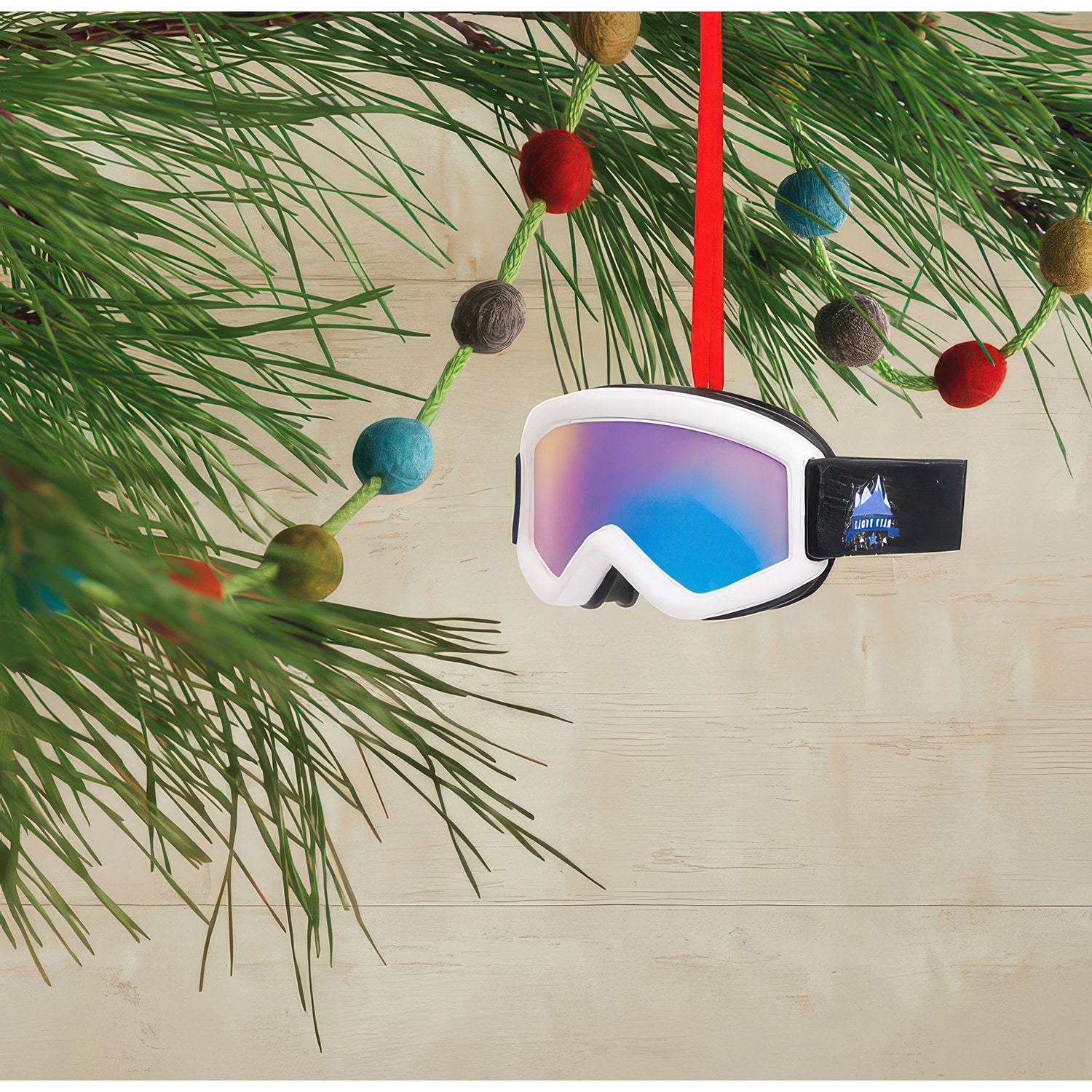 Slope Star Ski Goggles Ornament Glam Shot
