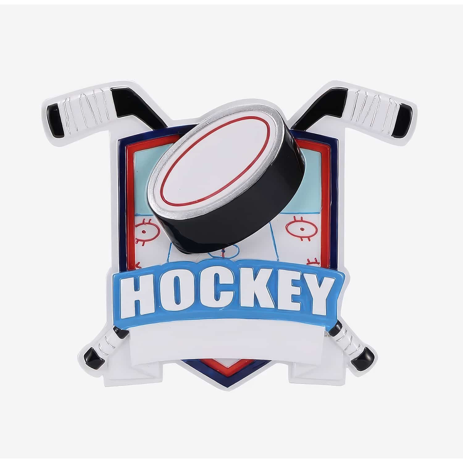 Sports Shields Ornament Personalize Ice Hockey