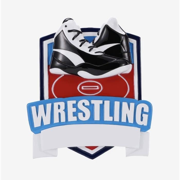Sports Shields Ornament Personalize Wrestling