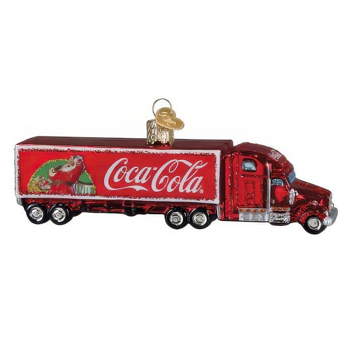 Coca cola™ Semi Truck Ornament Set Old World Christmas Side Two