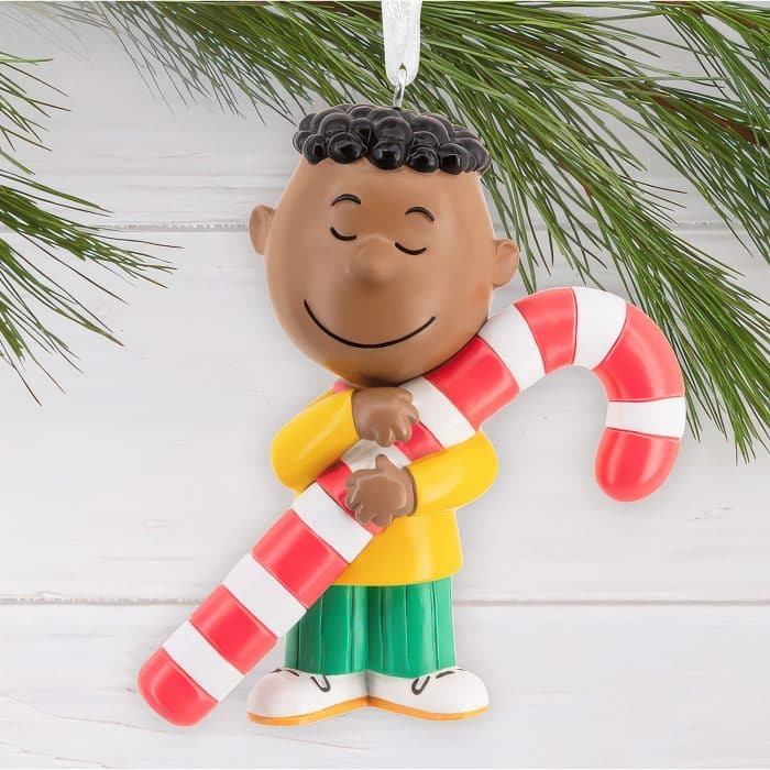Franklin with Candy Cane Ornament Peanuts® Glam Shot