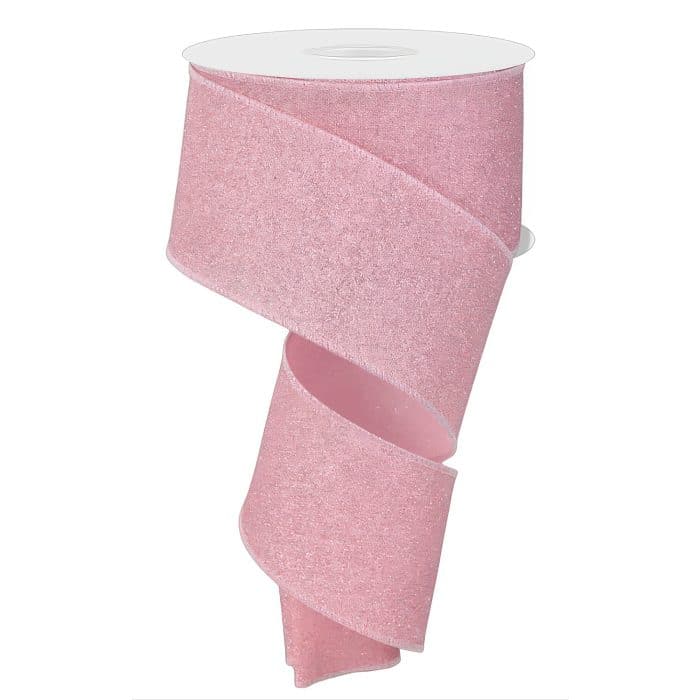 Faux Royal with Fine Glitter Ribbon 25 Light Pink