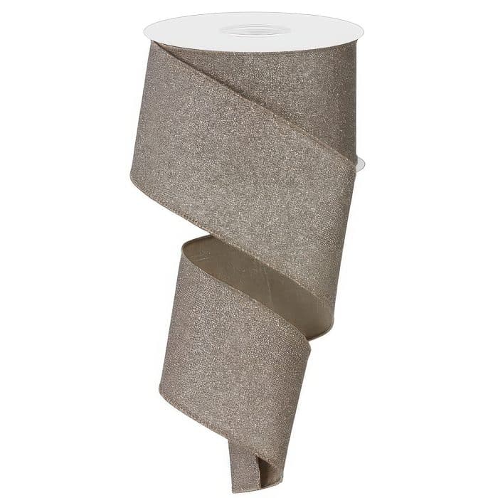 Faux Royal with Fine Glitter Ribbon 25 Taupe
