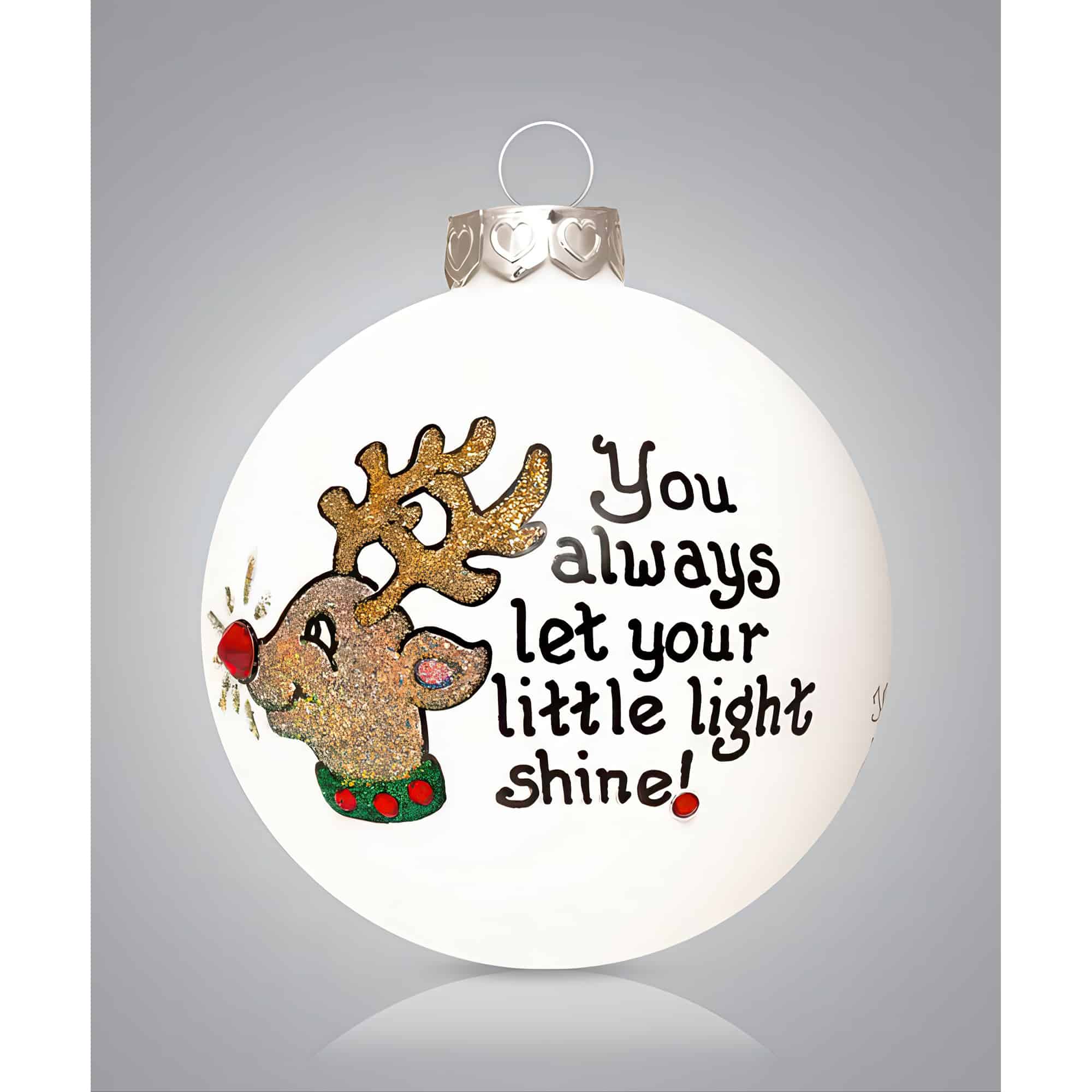 Light Shine Reindeer Ornament Personalized