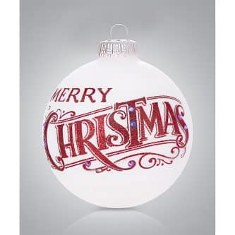 Vintage Font Merry Christmas Ornament Personalized