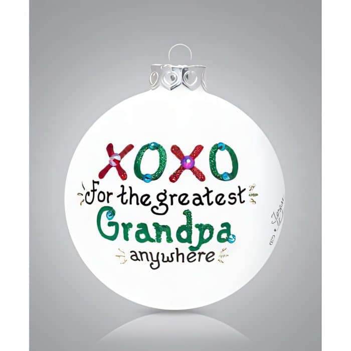 X O X O Greatest Grandpa Ornament Personalized