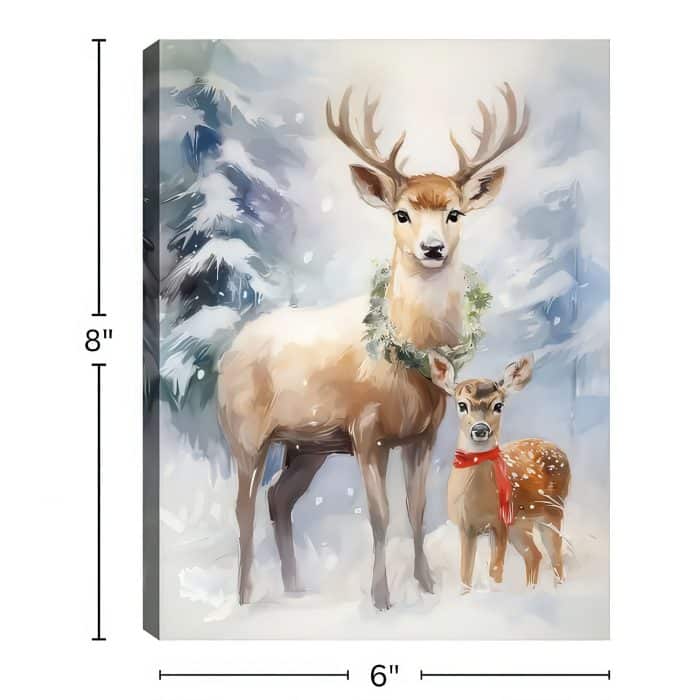 Winter Guidance Mini Lighted Tabletop Canvas Size