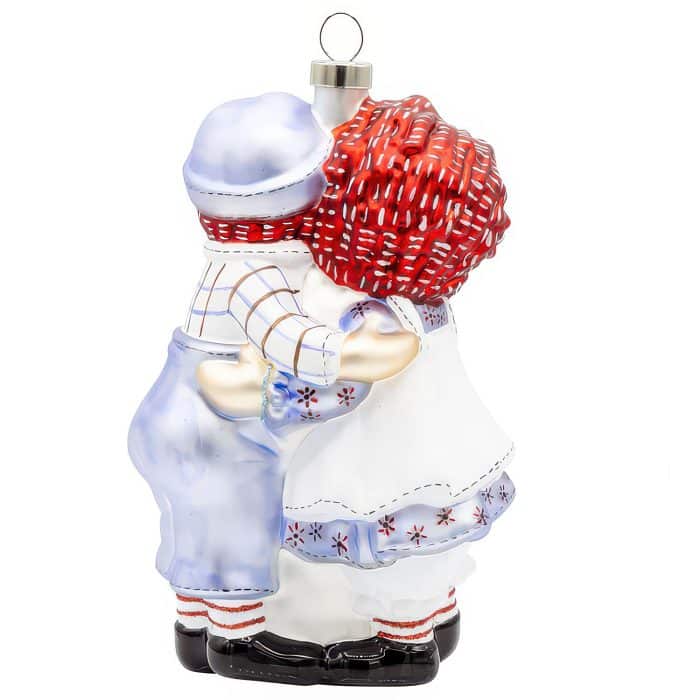 Raggedy Ann  Andy Holiday Hug Ornament Back