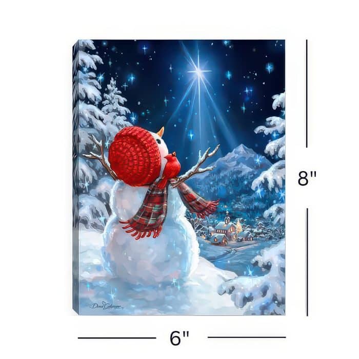 Upon a Midnight Clear Mini Lighted Tabletop Canvas Size