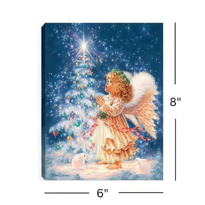 Christmas Wish Mini Lighted Tabletop Canvas Size