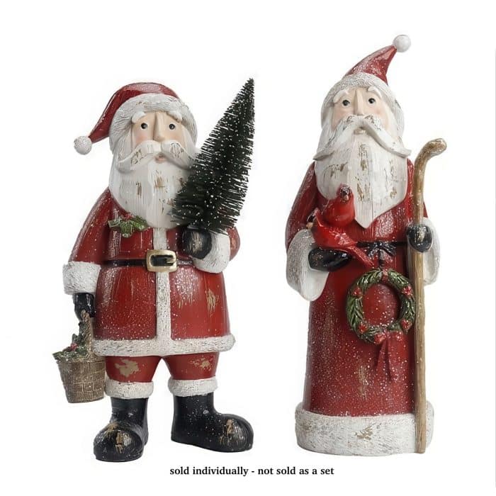 Country Santa Figurine Two Styles