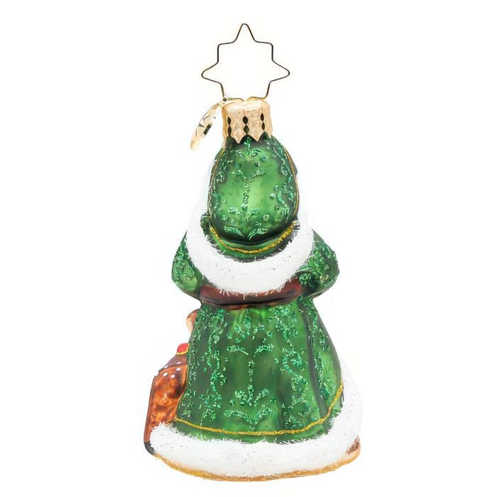 Deerly Beloved Santa Gem by Radko Back