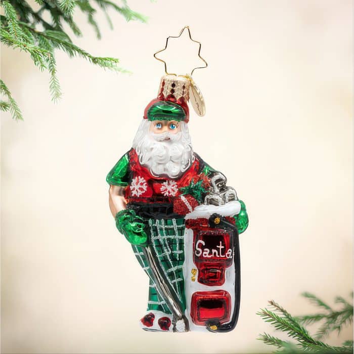 Jolly Golf Santa Gem by Radko