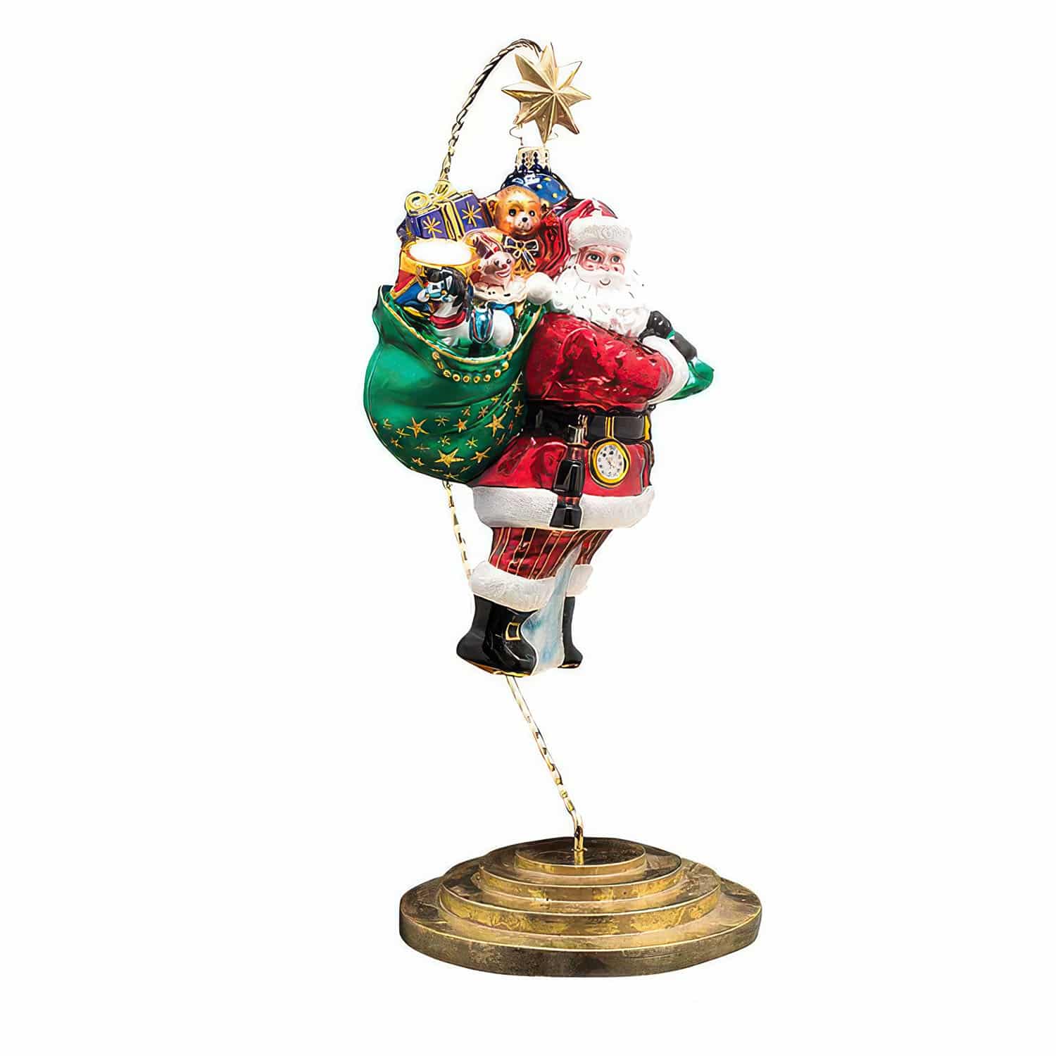 Starlight ornament stand by Radko displaying a glass ornament