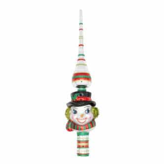 Holiday Splendor Snowman Finial Radko Shiny Brite