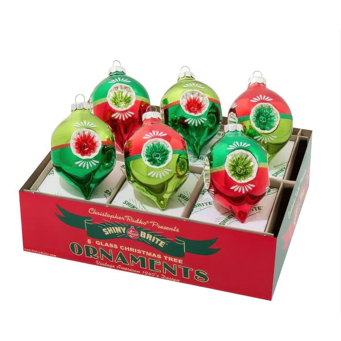 Splendor Decorated Reflector Tulips Radko Shiny Brite