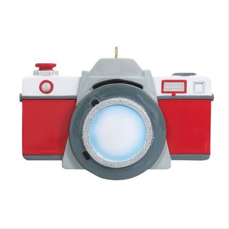 Retro Red Camera Ornament Personalize