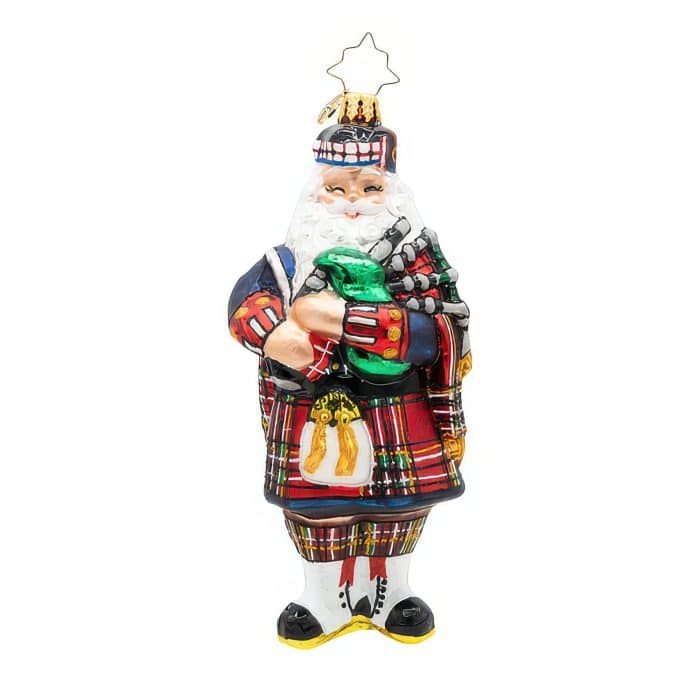 Tartan Tidings Santa by Radko Front
