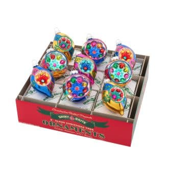 Confetti Rounds And Reflector Tulips Radko Shiny Brite