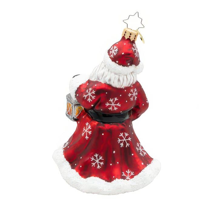 Yuletide Wanderer Santa by Radko Back