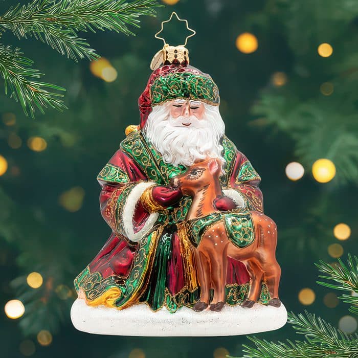 A woodland offering santa by radko - christmas store a Woodland Offering Santa by Radko