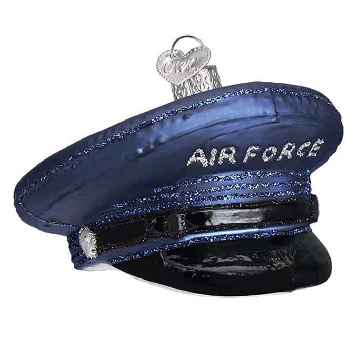 Air Force Cap Ornament Old World Christmas Front