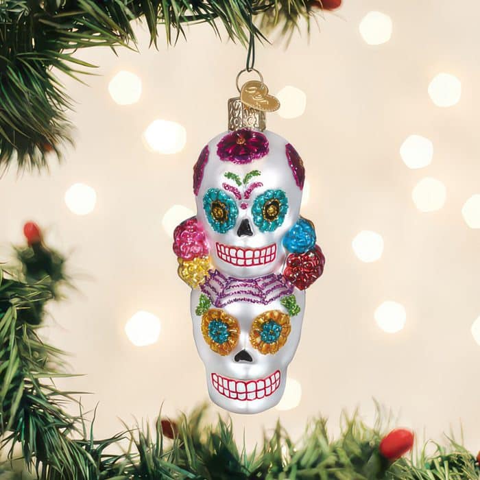 Dia De Los Muertos Stacked Skulls Ornament Old World Christmas
