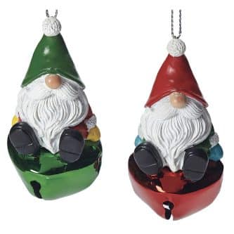 Jingle Bell Riding Gnome Ornaments