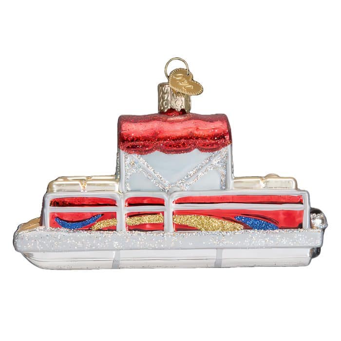Pontoon Boat Ornament by Old World Christmas Front