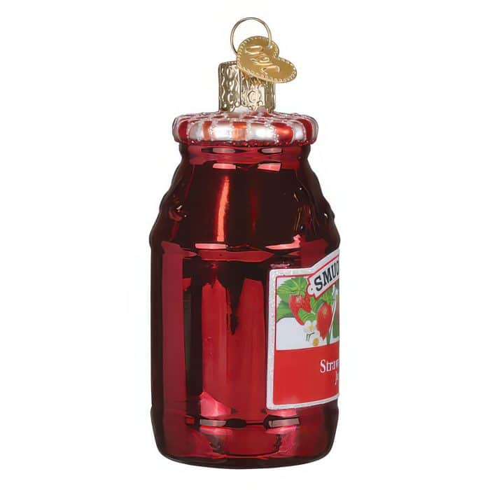 Smuckers™ Strawberry Jam Ornament Old World Christmas Side