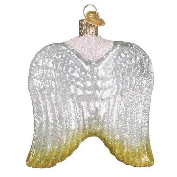 Sterling Angel Wings Ornament Old World Christmas Front