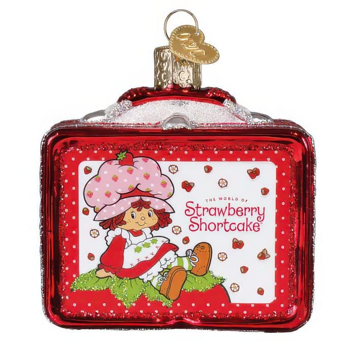 Strawberry Shortcake Lunch Box Ornament by Old World Christmas Front