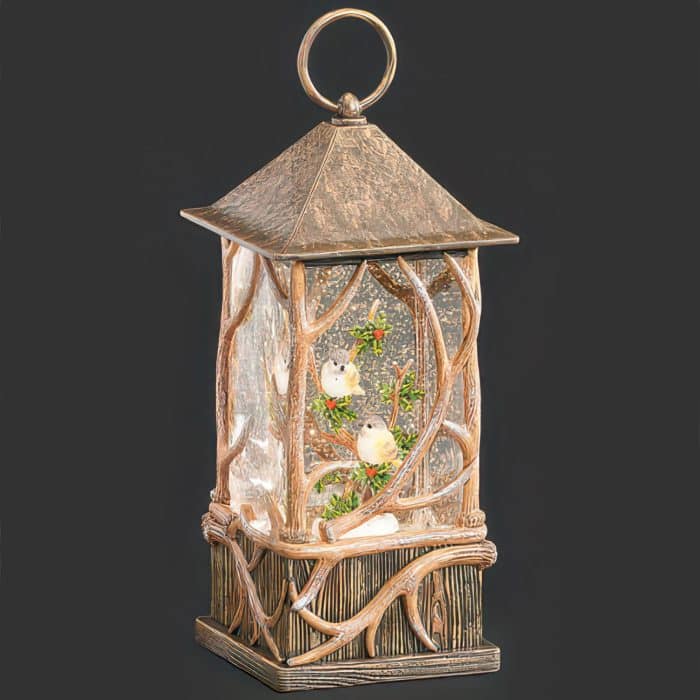 Swirl Antler and Birds Lantern