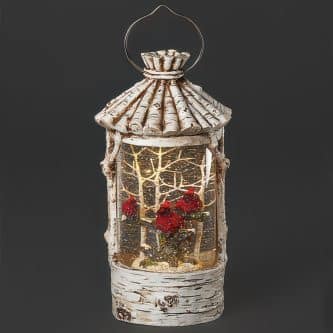 Swirl Birch Look Cardinal Lantern