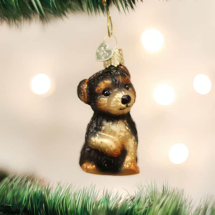 Yorkie Puppy Ornament Old World Christmas