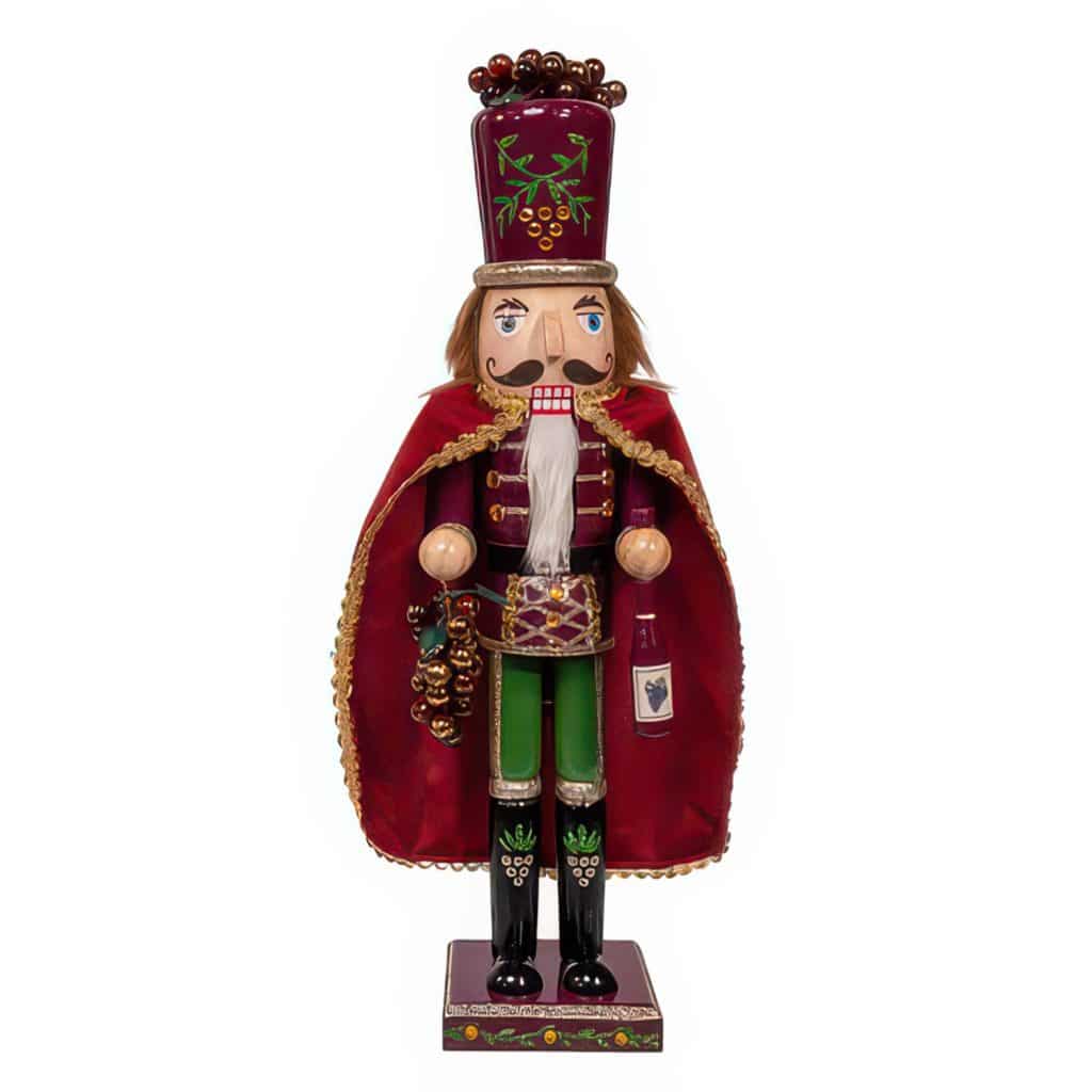 Burgundy Wine and Grapes Nutcracker