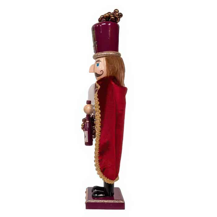Burgundy Wine and Grapes Nutcracker Side