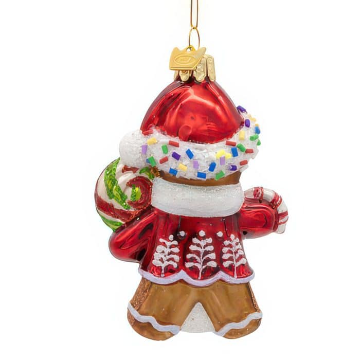 Candy Gingerbread Man Ornament Back