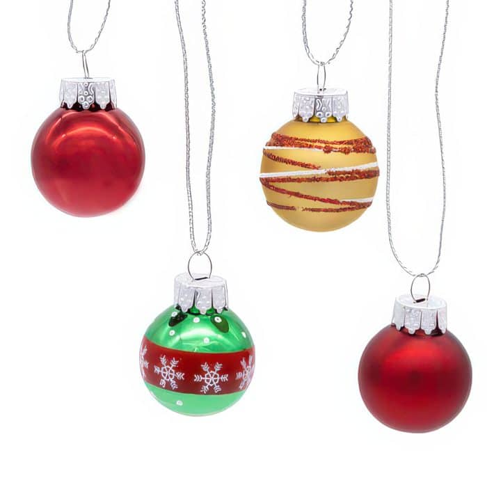 Deco Mini Ball Ornament Set Back