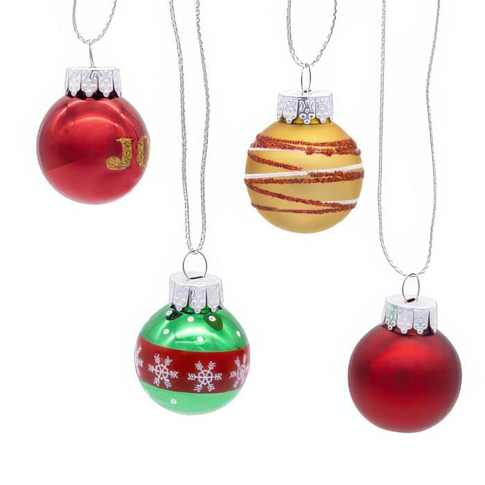 Deco Mini Ball Ornament Set Side