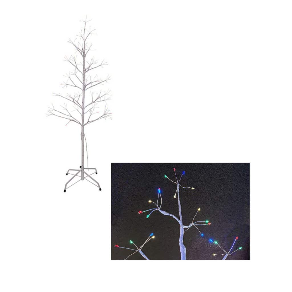 Fairy Light White Birch Twig Multicolor Tree